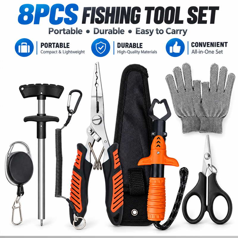 Fishing Line Cutter - Professional Multifunctional Fishing Pliers Set Fish