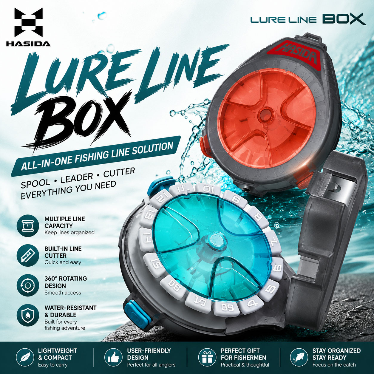 HASIDA Fishing Line Box with C - Fishing Line Dispenser ulasan dan harga